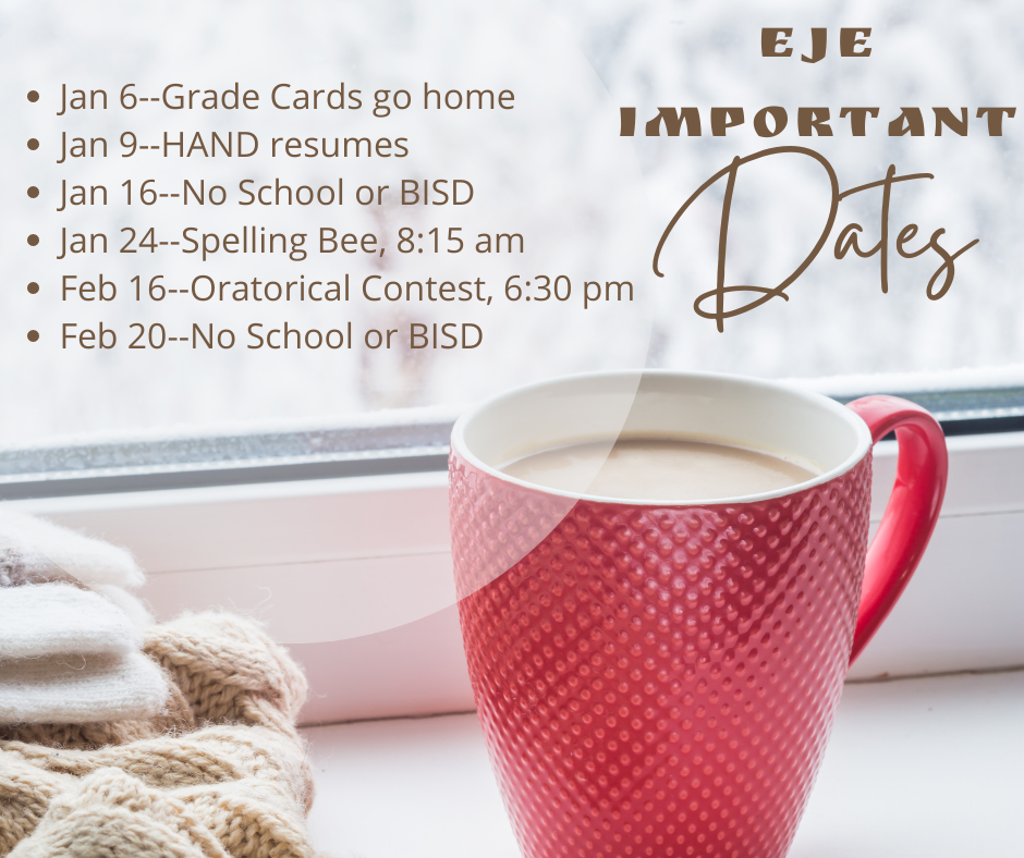 EJE Important Dates, Winter