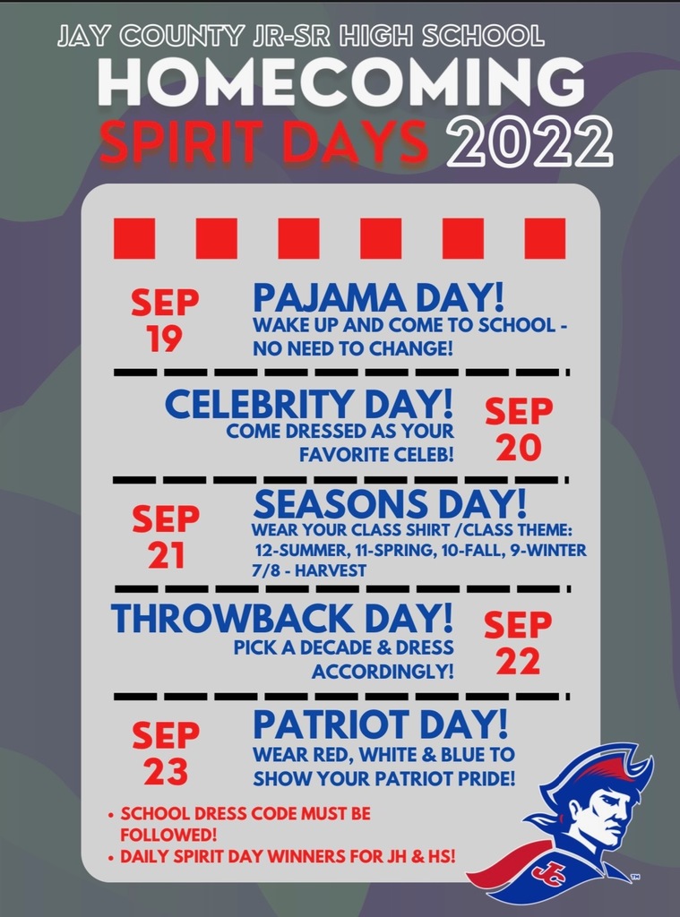 Homecoming Spirit Days 2022